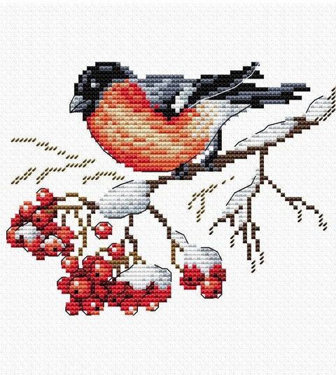 Cross Stitch Kit On the Snowing Branch SM - 056 - Hobby.lt 🇬🇧