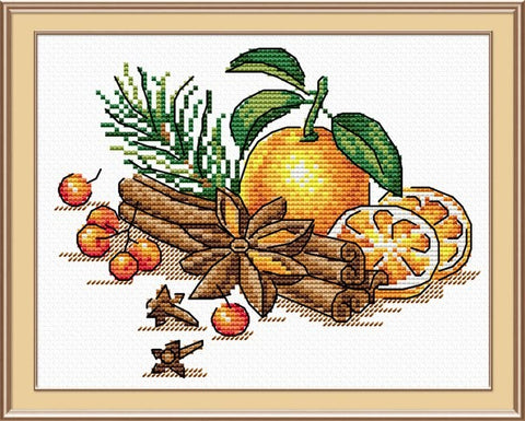 Cross Stitch Kit Orange & Cynnamon SM-012