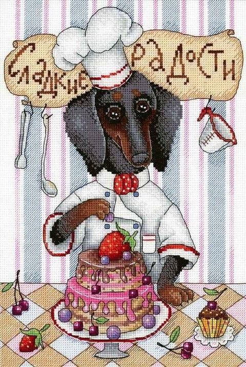 Cross Stitch Kit Pastry Chef SNV-687