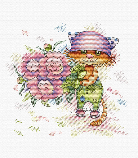 Cross Stitch Kit Peonies Mood SM-234