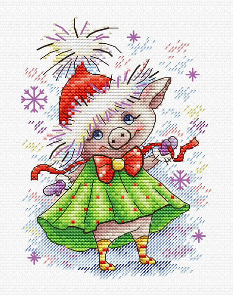 Cross Stitch Kit Piggy SM-297