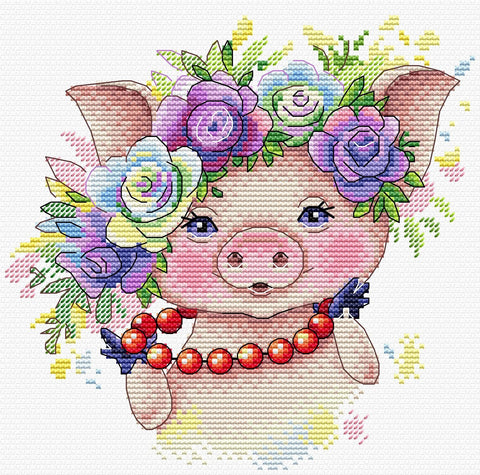 Cross Stitch Kit Pink Fashionista SM-329