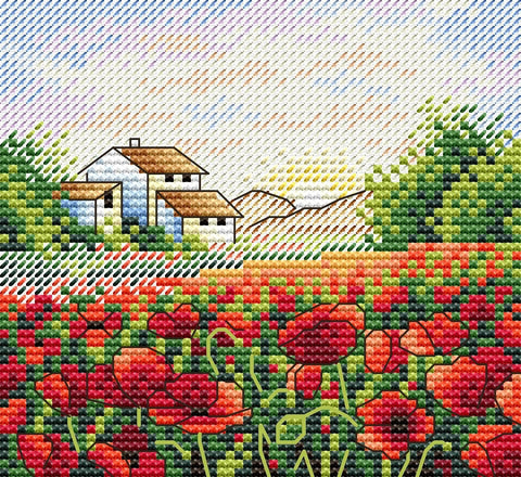 Cross Stitch Kit Poppy Morning SM-432