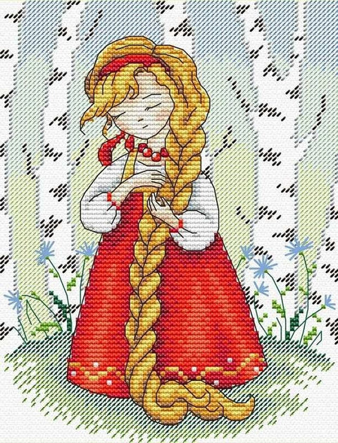 Cross Stitch Kit Pretty Maiden SM - 182 - Hobby.lt 🇬🇧