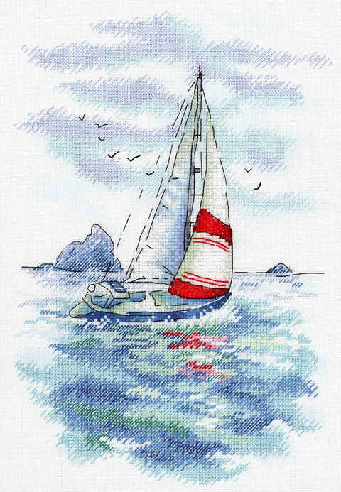 Cross Stitch Kit Sea Regatta SA-009