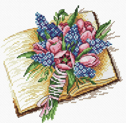 Cross Stitch Kit Smell of the Book Pages SM - 085 - Hobby.lt 🇬🇧