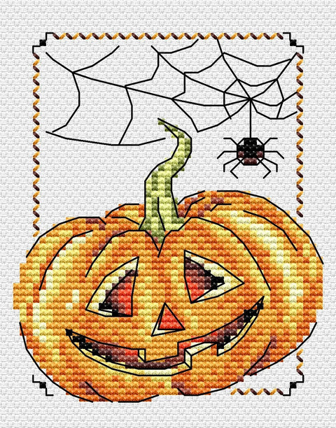 Cross Stitch Kit Smiling Pumpkin SM-293