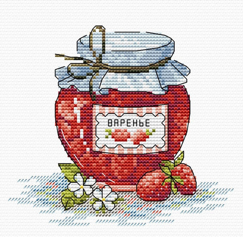 Cross Stitch Kit Strawberry Jam SM - 073 - Hobby.lt 🇬🇧