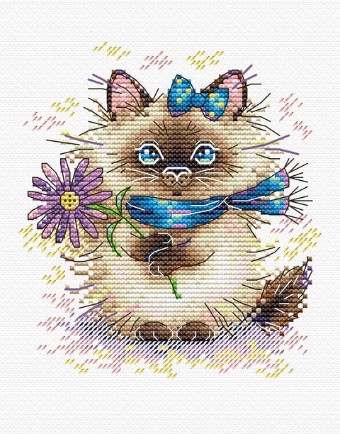 Cross Stitch Kit Sweet Kitty SM - 357 - Hobby.lt 🇬🇧