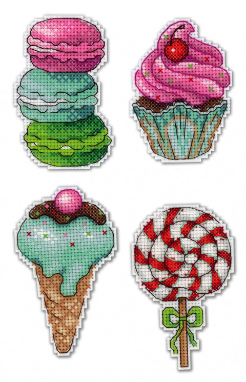 Cross Stitch Kit Sweets for Happiness - Magnets SR-272