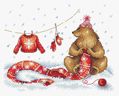 Cross Stitch Kit Time to Wrap Up Warm! SM - 328 - Hobby.lt 🇬🇧