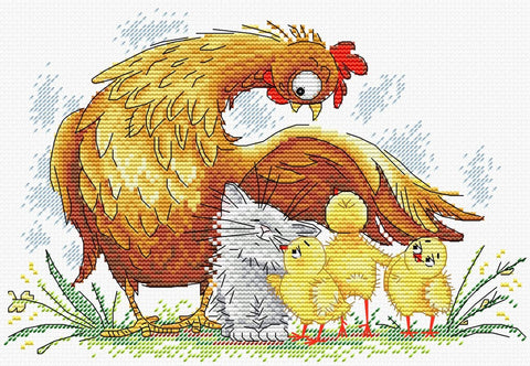 Cross Stitch Kit Under Mothers Wing SM-201