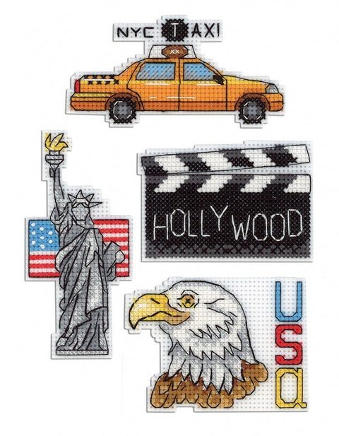 Cross Stitch Kit USA - Magnets SR - 307 - Hobby.lt 🇬🇧