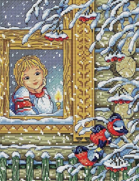 Cross Stitch Kit Winter Evening SM - 124 - Hobby.lt 🇬🇧