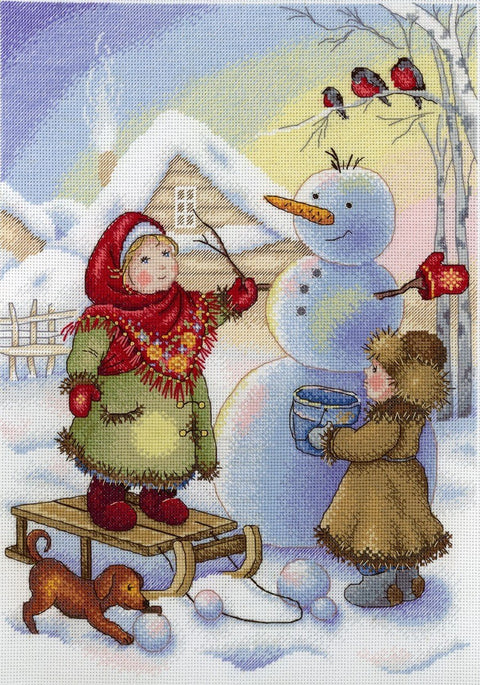 Cross Stitch Kit Winter Fun SNV - 683 - Hobby.lt 🇬🇧