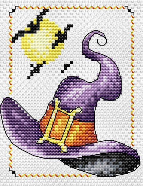 Cross Stitch Kit Witch Hat SM - 294 - Hobby.lt 🇬🇧