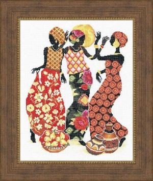 Cross Stitch KIT Zolotoe Runo "African women" AI - 011 - Hobby.lt 🇬🇧