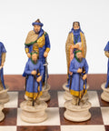 CRUSADE SET: Handpainted Chess Set with Luxurious Briar Elm Chessboard - Hobby.lt 🇬🇧