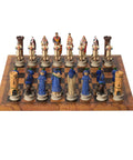 CRUSADE SET: Handpainted Chess Set with Map Styled Leatherette Chessboard - Hobby.lt 🇬🇧