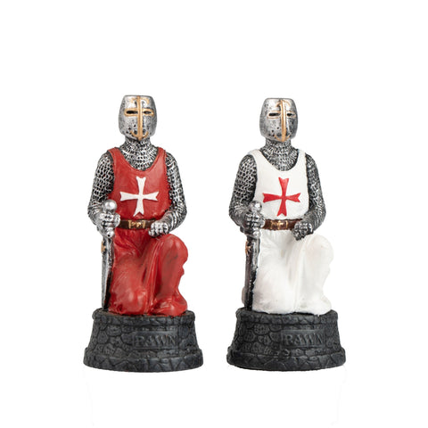 CRUSADERS Chess Set with Ebony Style Chess Board - Hobby.lt 🇬🇧