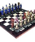 Crusaders: Hand Painted Chess Men Set with Briar Elm Wood Chessboard - Hobby.lt 🇬🇧