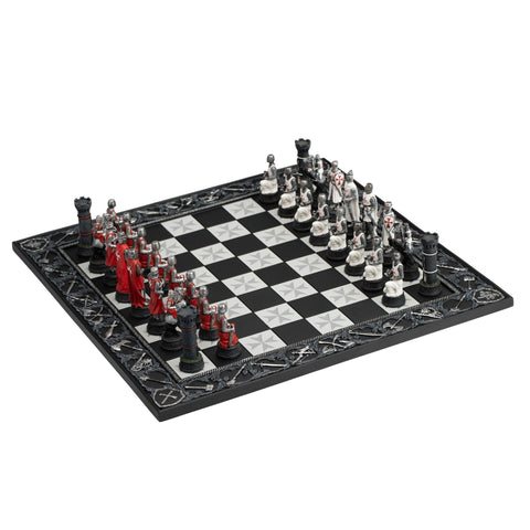 CRUSADERS: Handpainted Chess Set with Unique Chessboard - Hobby.lt 🇬🇧