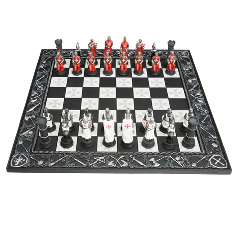 CRUSADERS: Handpainted Chess Set with Unique Chessboard - Hobby.lt 🇬🇧