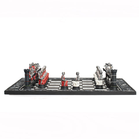 CRUSADERS: Handpainted Chess Set with Unique Chessboard - Hobby.lt 🇬🇧