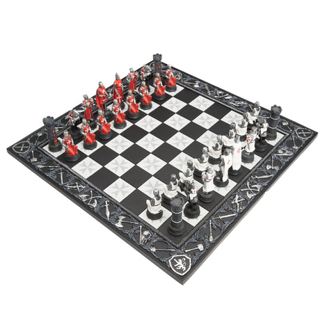 CRUSADERS: Handpainted Chess Set with Unique Chessboard - Hobby.lt 🇬🇧