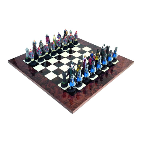 CRUSADERS ART Chess Set Walnut Root