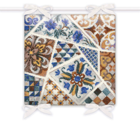 Cushion Mosaic cross stitch kit by RIOLIS Ref. no.: 1871 - Hobby.lt 🇬🇧