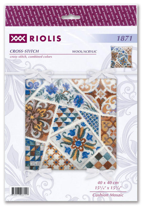 Cushion Mosaic cross stitch kit by RIOLIS Ref. no.: 1871