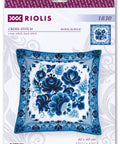 Cushion/Panel Gzhel Painting cross stitch kit by RIOLIS Ref. no.: 1830 - Hobby.lt 🇬🇧