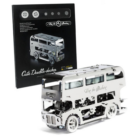 Cute Double-Decker Model Building Kit Time For Machine