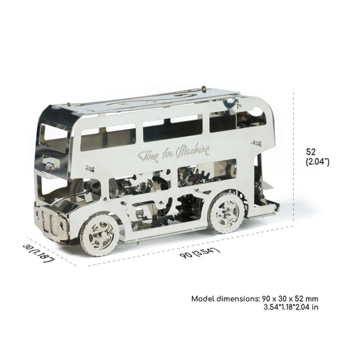 Cute Double-Decker Model Building Kit Time For Machine