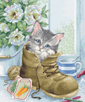 Cute kitten SB2391 - Cross Stitch Kit - Hobby.lt 🇬🇧