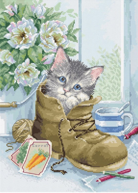 Cute kitten SB2391 - Cross Stitch Kit