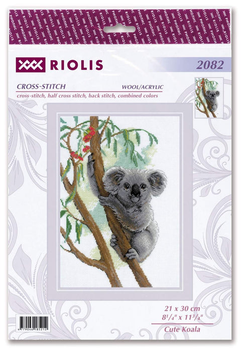 Cute Koala. Cross Stitch kit by RIOLIS Ref. no.: 2082 - Hobby.lt 🇬🇧