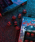 Cyberpunk RED Essential Dice Set black and red - Hobby.lt 🇬🇧