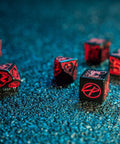 Cyberpunk RED Essential Dice Set black and red - Hobby.lt 🇬🇧