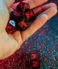 Cyberpunk RED Essential Dice Set black and red - Hobby.lt 🇬🇧