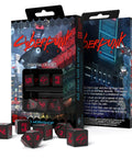 Cyberpunk RED Essential Dice Set black and red