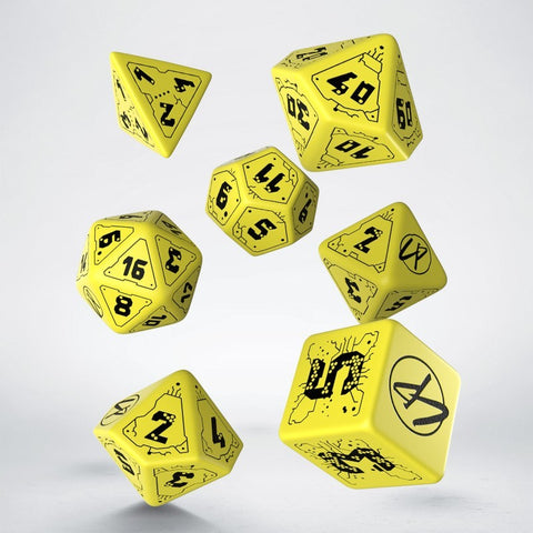 Cyberpunk RED RPG Dice Set danger zone yellow and black