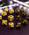 Cyberpunk RED RPG Dice Set black and yellow - Hobby.lt 🇬🇧