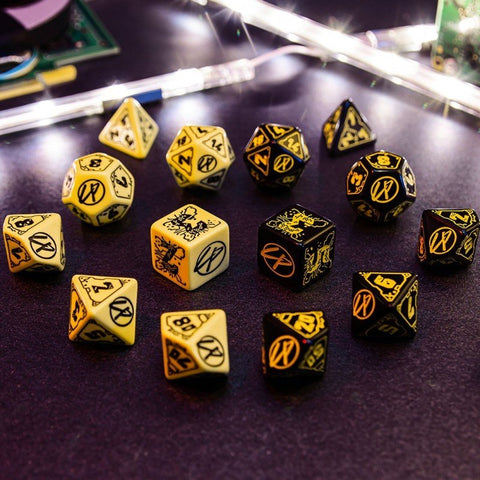 Cyberpunk RED RPG Dice Set black and yellow - Hobby.lt 🇬🇧