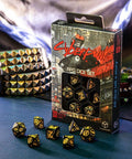 Cyberpunk RED RPG Dice Set black and yellow - Hobby.lt 🇬🇧