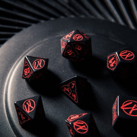 Cyberpunk RED RPG Dice Set black red - Hobby.lt 🇬🇧