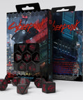 Cyberpunk RED RPG Dice Set black red - Hobby.lt 🇬🇧