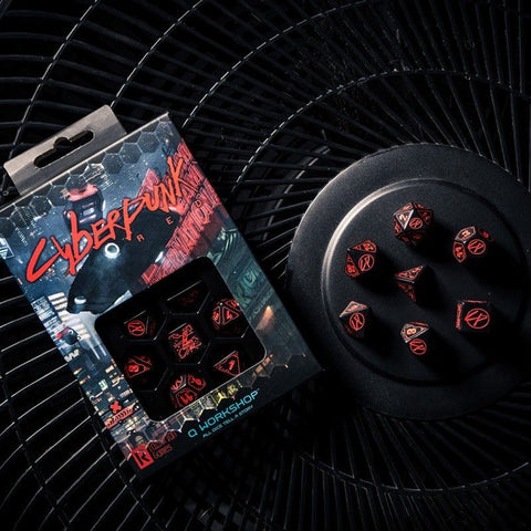 Cyberpunk RED RPG Dice Set black red - Hobby.lt 🇬🇧