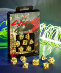 Cyberpunk RED RPG Dice Set danger zone yellow and black - Hobby.lt 🇬🇧